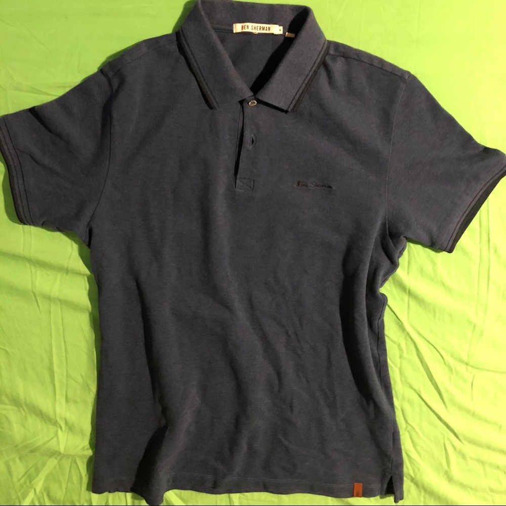 Ben Sherman Dark Blue W/ Black Stripes Polo